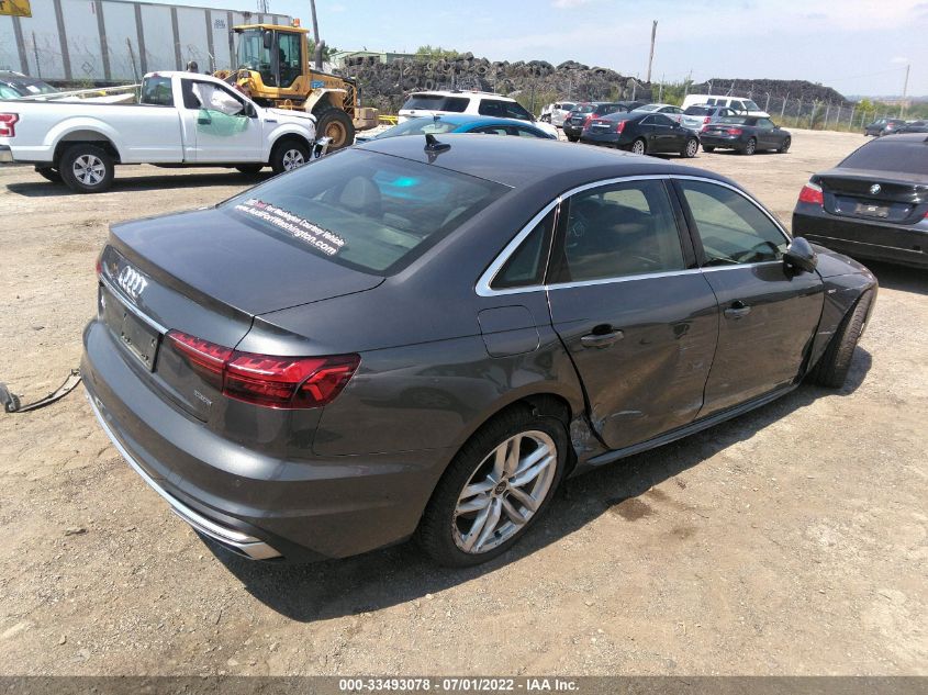 2021 AUDI A4 SEDAN S LINE PREMIUM PLUS WAUEAAF46MA032886