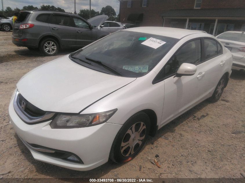 2013 HONDA CIVIC HYBRID HYBRID 19XFB4F20DE200104