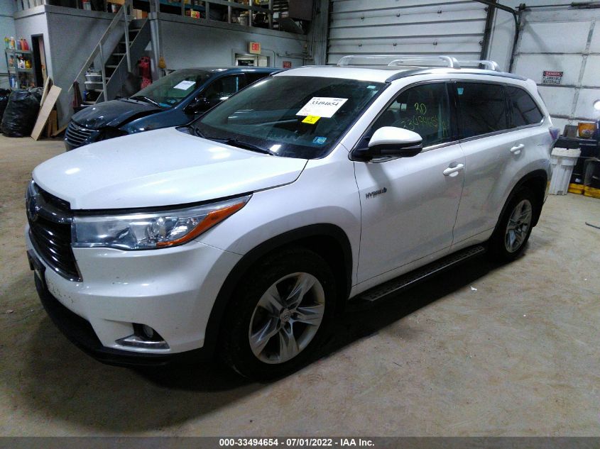 2015 TOYOTA HIGHLANDER HYBRID LIMITED 5TDDCRFH4FS010630