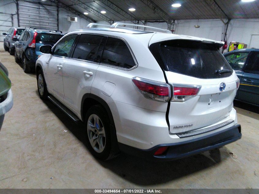 2015 TOYOTA HIGHLANDER HYBRID LIMITED 5TDDCRFH4FS010630