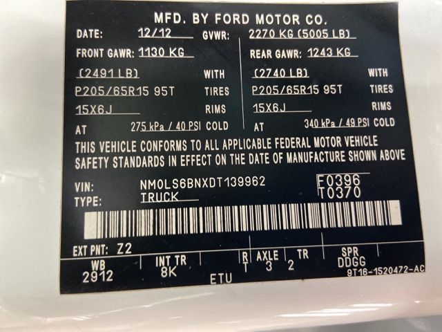 2013 FORD TRANSIT CONNECT XLT NM0LS6BNXDT139962