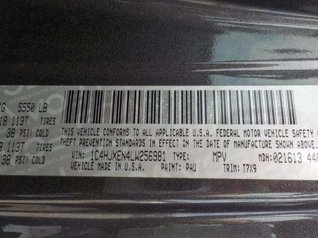 2020 JEEP WRANGLER UNLIMITED SAHARA 1C4HJXEN4LW256981