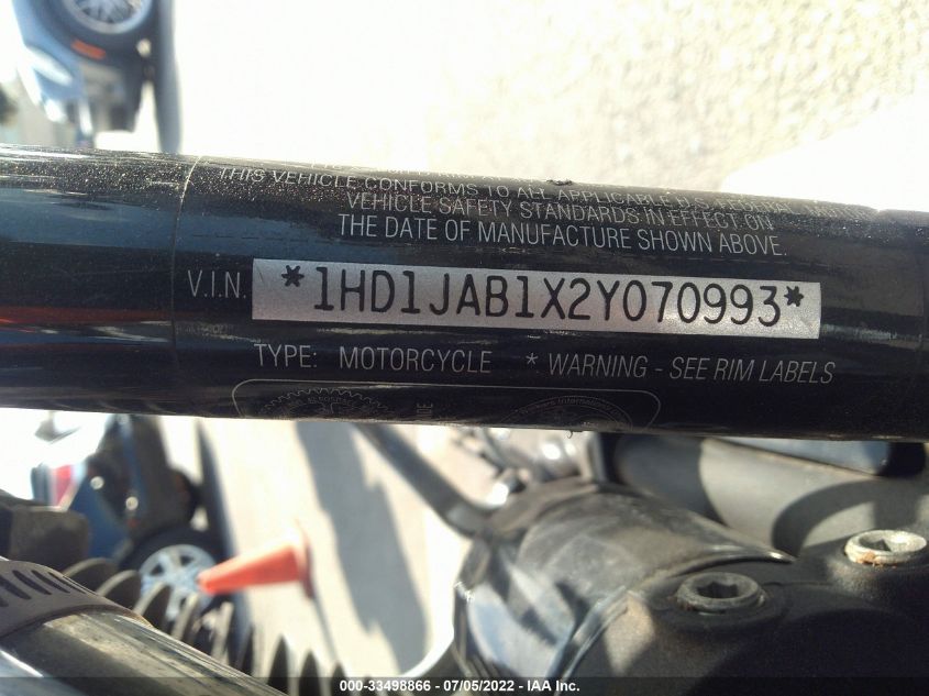 2002 HARLEY-DAVIDSON FXSTBI 1HD1JAB1X2Y070993