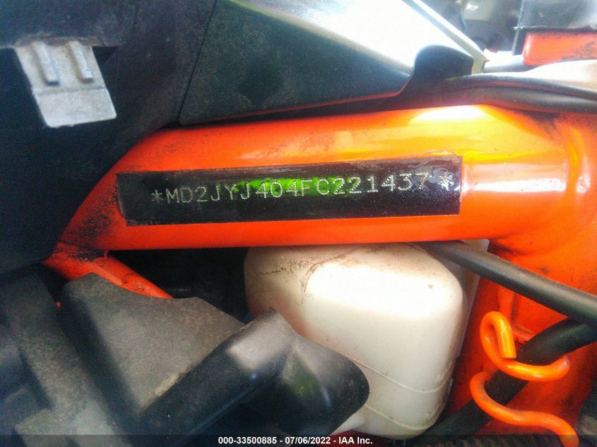 2015 KTM 390 DUKE MD2JYJ404FC221437