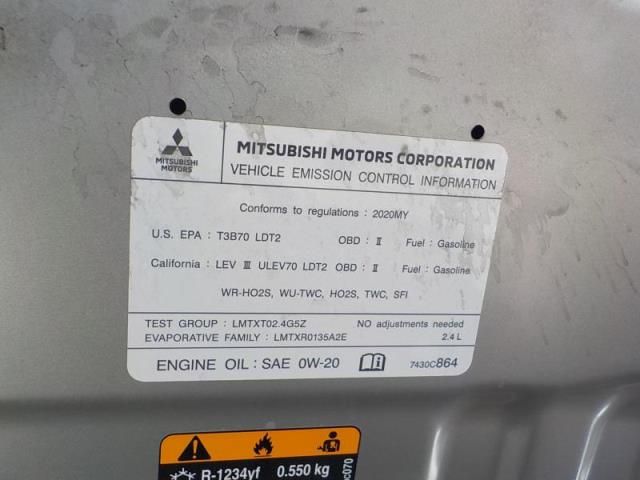 2020 MITSUBISHI OUTLANDER ES/SE/SEL/LE/SP JA4AZ3A33LZ026431