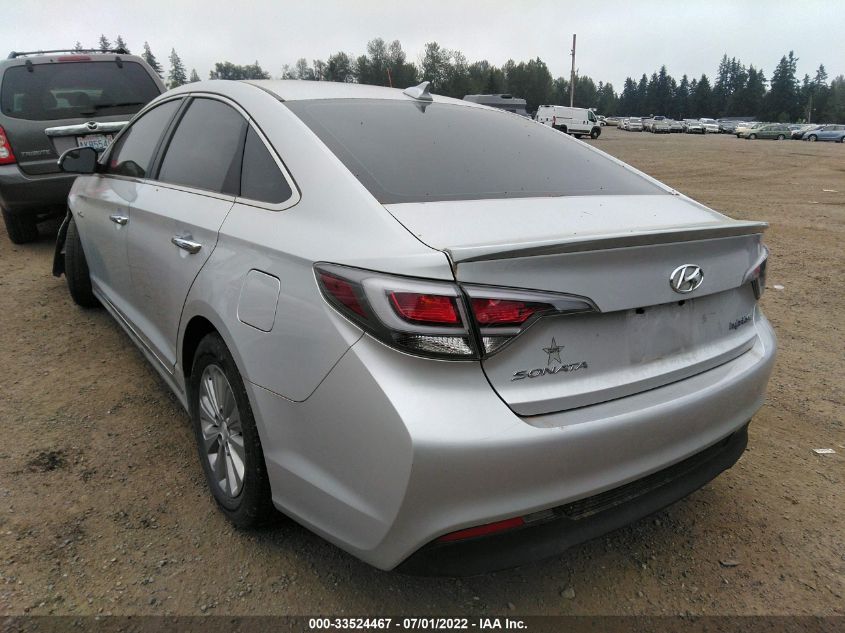 2016 HYUNDAI SONATA HYBRID SE KMHE24L15GA029022