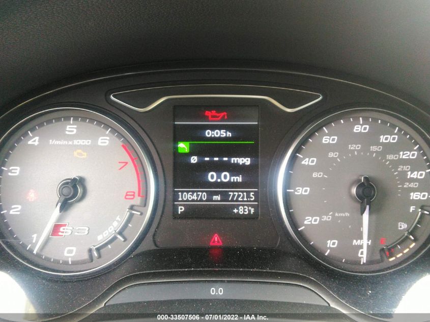 2015 AUDI S3/A3 2.0T PREMIUM PLUS WAUBFGFF0F1097356
