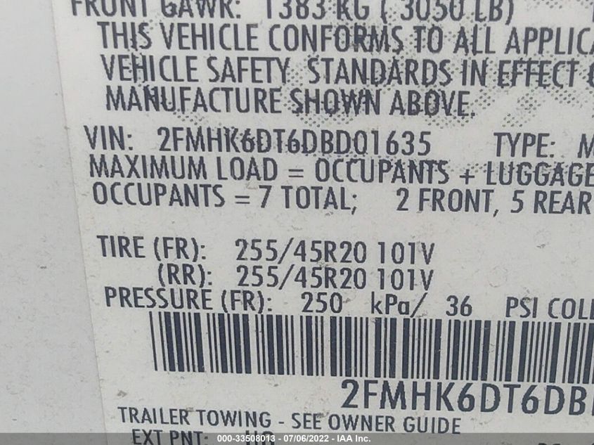 2013 FORD FLEX LIMITED W/ECOBOOST 2FMHK6DT6DBD01635