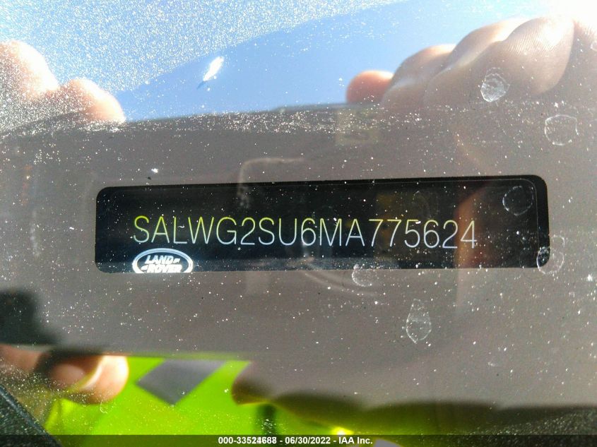 2021 LAND ROVER RANGE ROVER SPORT SE SALWG2SU6MA775624