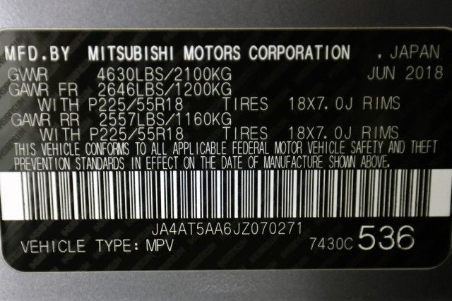 2018 MITSUBISHI ECLIPSE CROSS SE/SEL JA4AT5AA6JZ070271