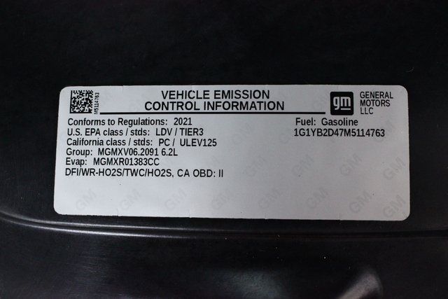 2021 CHEVROLET CORVETTE 2LT 1G1YB2D47M5114763