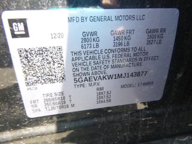 2021 BUICK ENCLAVE ESSENCE 5GAEVAKW1MJ143877