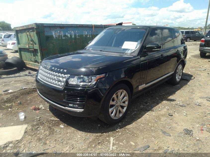 2016 LAND ROVER RANGE ROVER DIESEL HSE SALGS2KF1GA260832
