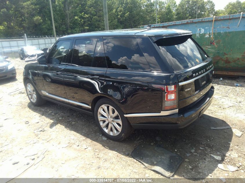 2016 LAND ROVER RANGE ROVER DIESEL HSE SALGS2KF1GA260832