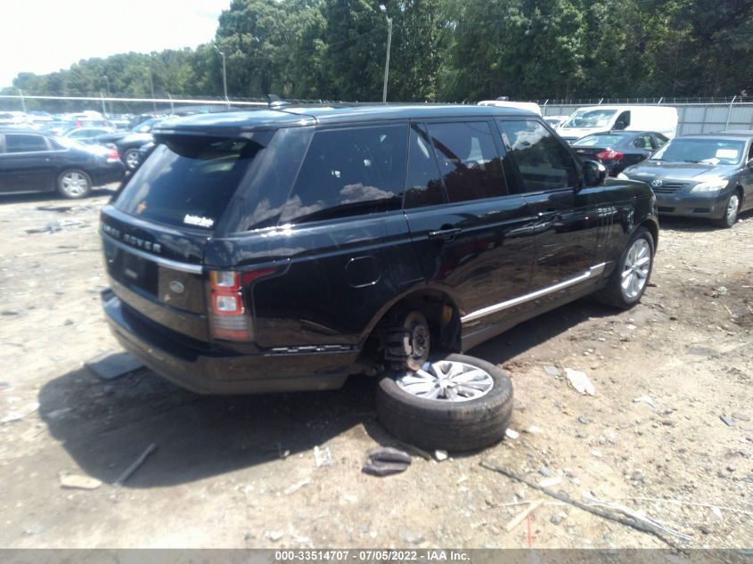 2016 LAND ROVER RANGE ROVER DIESEL HSE SALGS2KF1GA260832
