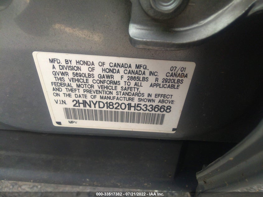Acura Mdx 2001