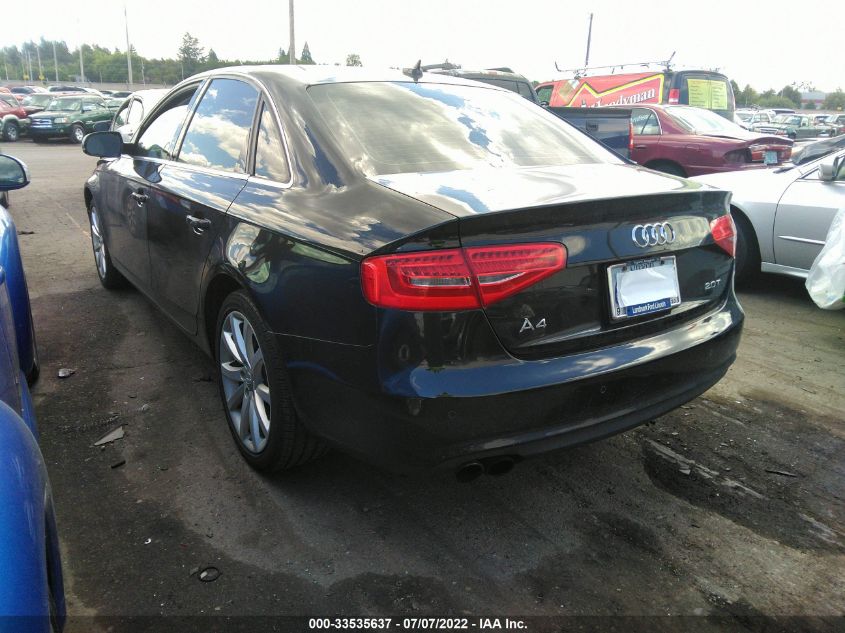 2013 AUDI A4 PREMIUM PLUS WAUEFAFLXDA168723