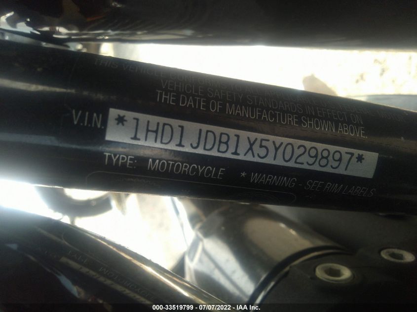 2005 HARLEY-DAVIDSON FLSTNI 1HD1JDB1X5Y029897