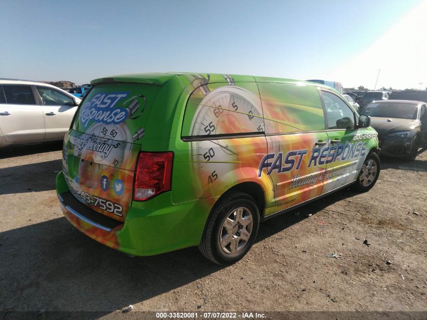 2013 RAM CARGO VAN TRADESMAN 2C4JRGAG3DR773815