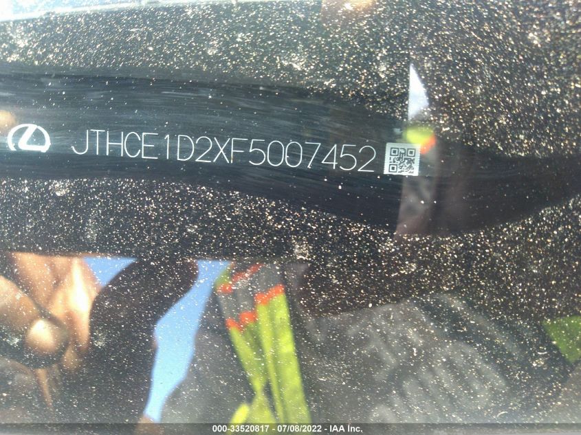 2015 LEXUS IS 350 350 JTHCE1D2XF5007452