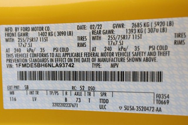 2022 FORD BRONCO BASE/BIG BEND 1FMDE5BH6NLA93742