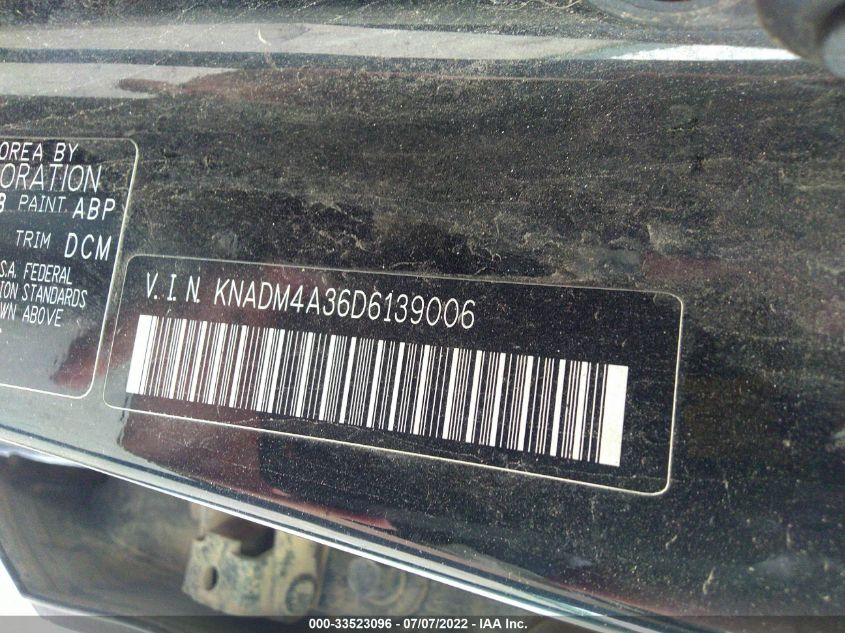 2013 KIA RIO LX KNADM4A36D6139006