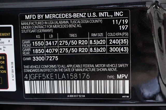 2020 MERCEDES-BENZ GLS GLS 450 4JGFF5KE1LA158176