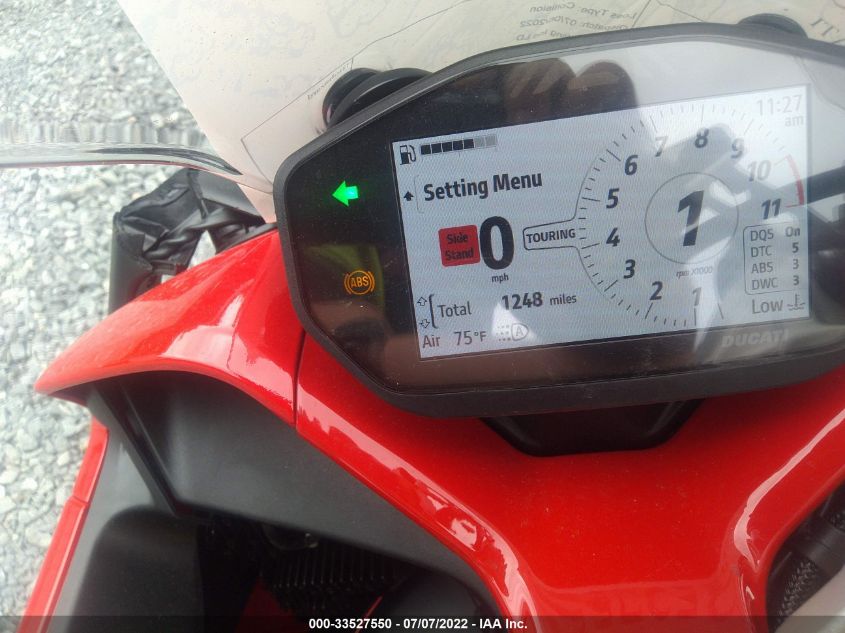 2022 DUCATI SUPERSPORT ZDMVABDS2NB002908