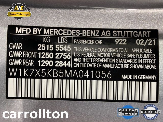 2021 MERCEDES-BENZ AMG GT AMG GT 43 W1K7X5KB5MA041056