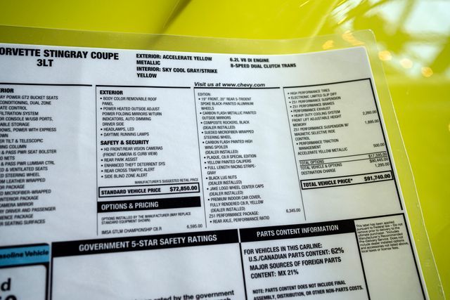 2022 CHEVROLET CORVETTE 3LT 1G1YC2D42N5103412