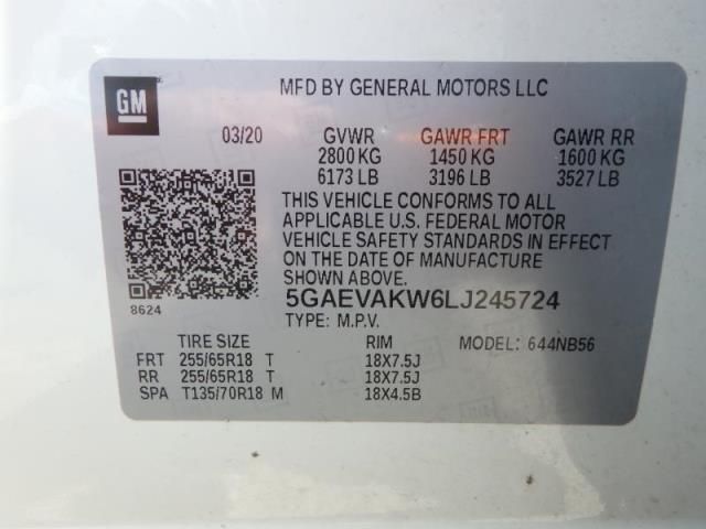 2020 BUICK ENCLAVE ESSENCE 5GAEVAKW6LJ245724