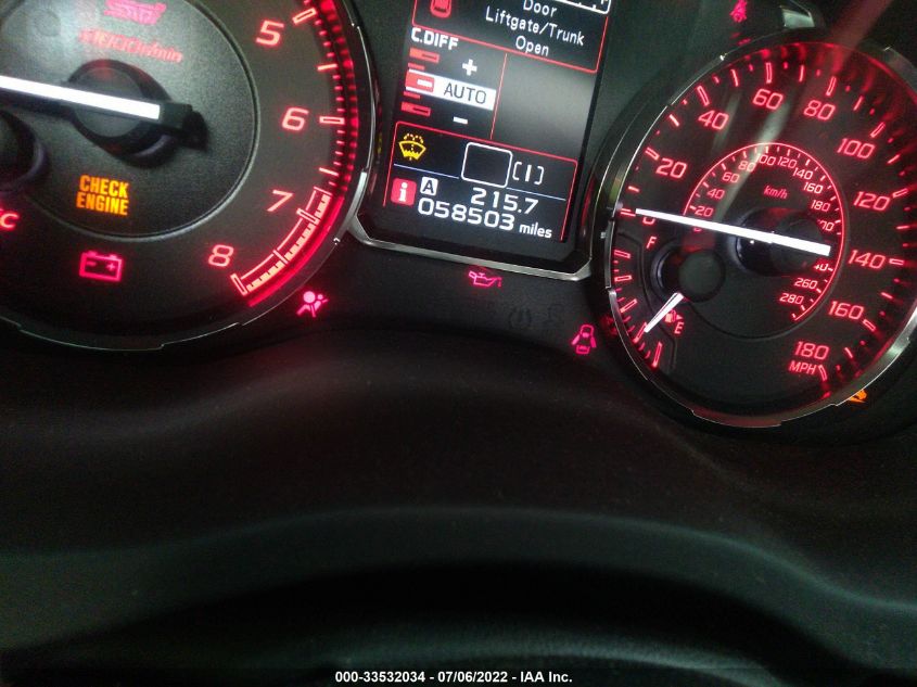 2015 SUBARU WRX STI LIMITED JF1VA2U60F9816908