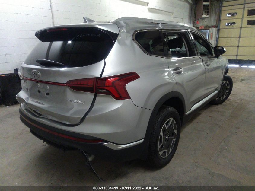 2022 HYUNDAI SANTA FE HYBRID BLUE KM8S2DA15NU040118