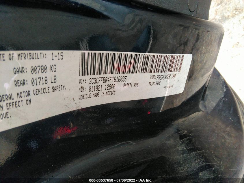 2015 FIAT 500 SPORT 3C3CFFBR4FT616035