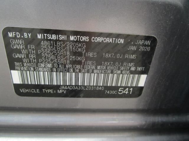 2020 MITSUBISHI OUTLANDER SE/SEL/LE/SP JA4AD3A33LZ031840