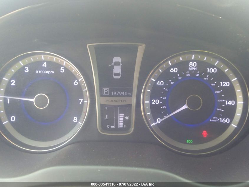 2013 HYUNDAI AZERA KMHFH4JG1DA201777