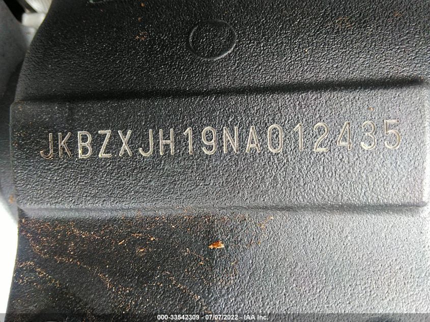 2022 KAWASAKI ZX636 K JKBZXJH19NA012435