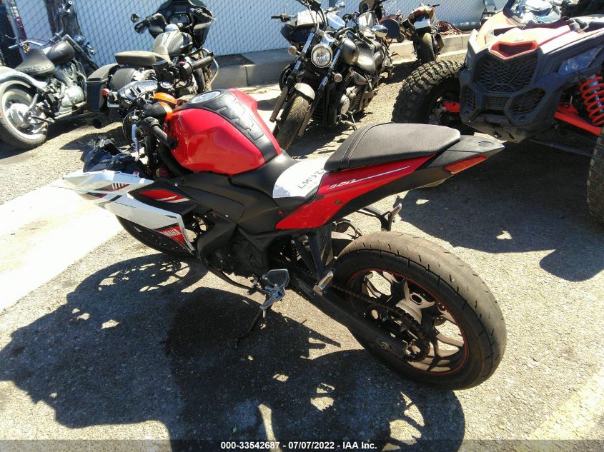 2015 YAMAHA YZFR3 MH3RH06Y6FK004016