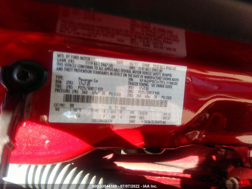2015 FORD C-MAX ENERGI SEL 1FADP5CU7FL118620