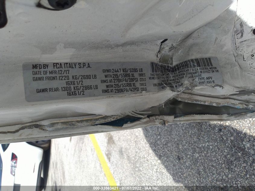 2018 RAM PROMASTER CITY TRADESMAN ZFBERFAB0J6K77344