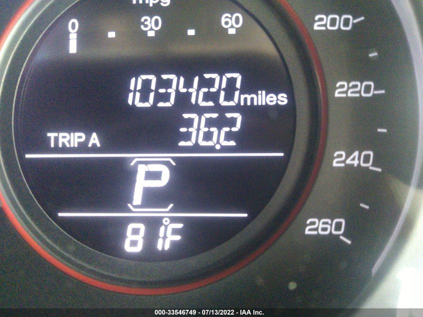 2013 HONDA ACCORD CPE EX-L 1HGCT2B86DA001884