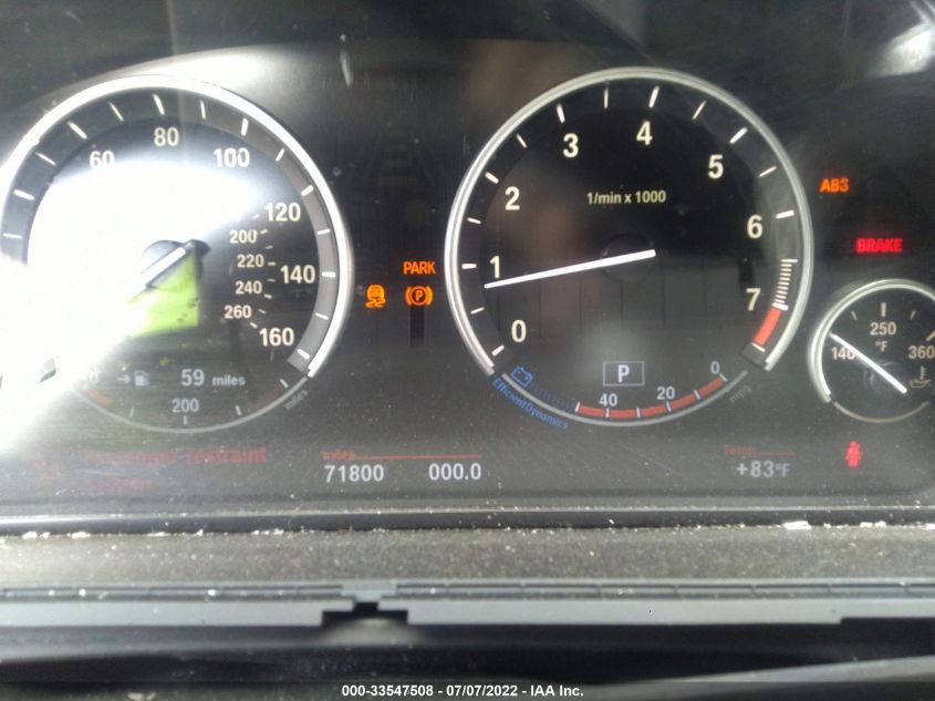 2013 BMW 7 SERIES 750I WBAYA8C55DD227685