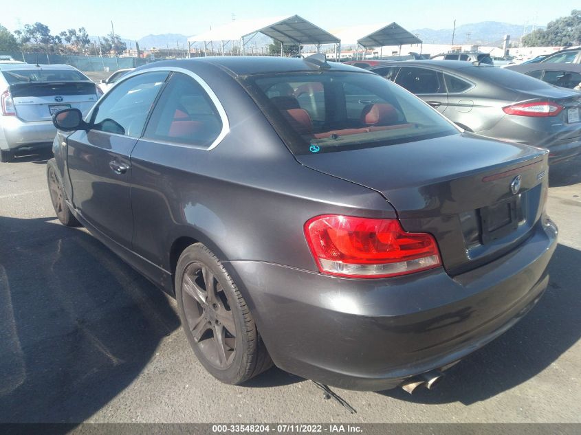 2013 BMW 1 SERIES 128I WBAUP9C51DVS95379