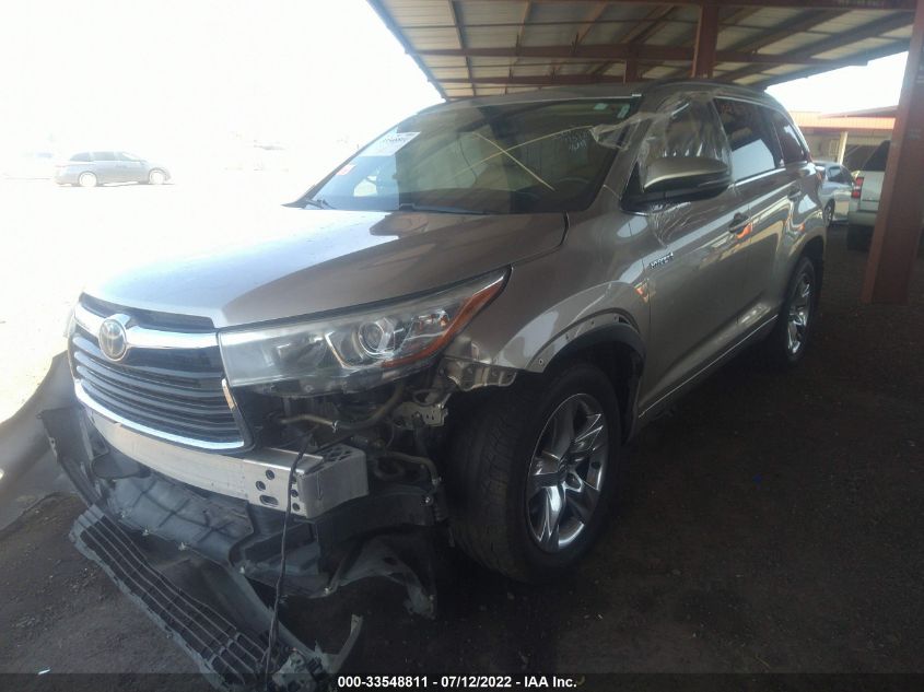 2015 TOYOTA HIGHLANDER HYBRID HYBRID LTD PLATINUM 5TDDCRFH8FS009027
