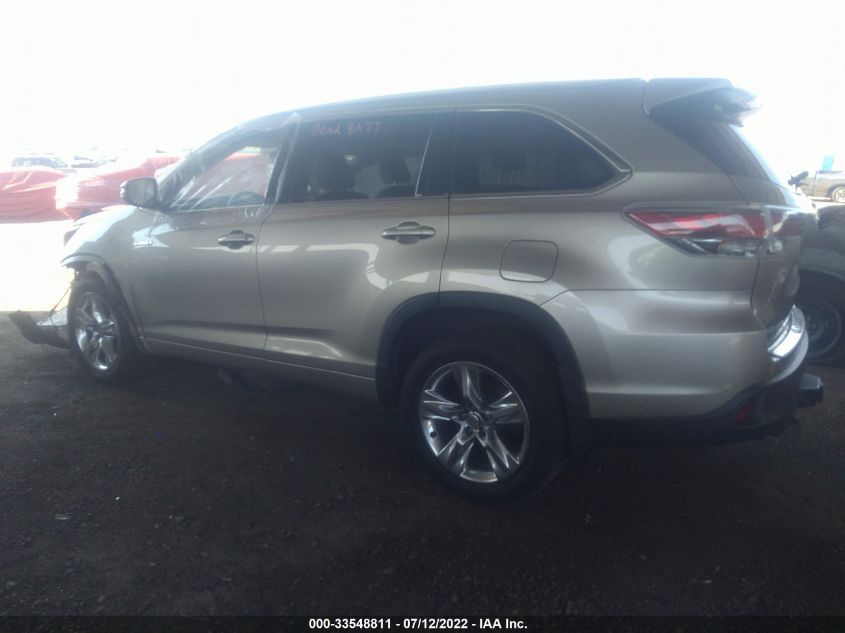 2015 TOYOTA HIGHLANDER HYBRID HYBRID LTD PLATINUM 5TDDCRFH8FS009027