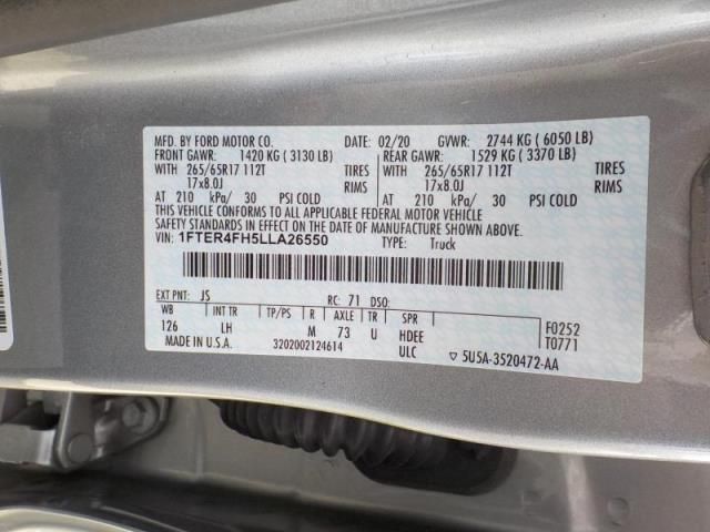 2020 FORD RANGER XL/XLT/LARIAT 1FTER4FH5LLA26550