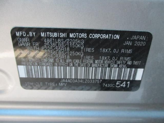 2020 MITSUBISHI OUTLANDER SE/SEL/LE/SP JA4AD3A34LZ033757