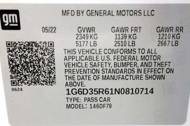 2022 CADILLAC CT5-V BLACKWING 1G6D35R61N0810714