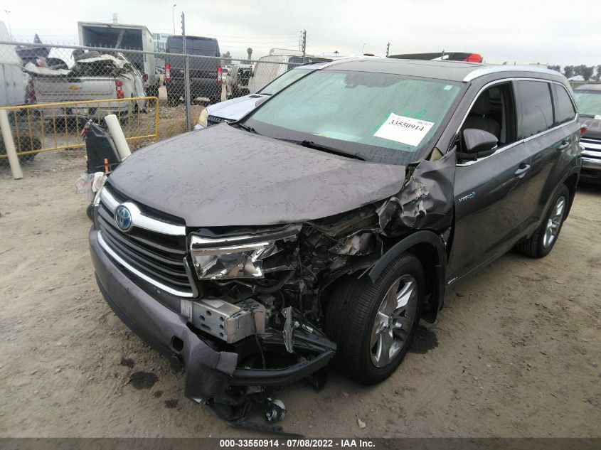 2016 TOYOTA HIGHLANDER HYBRID LIMITED 5TDDCRFH2GS018517