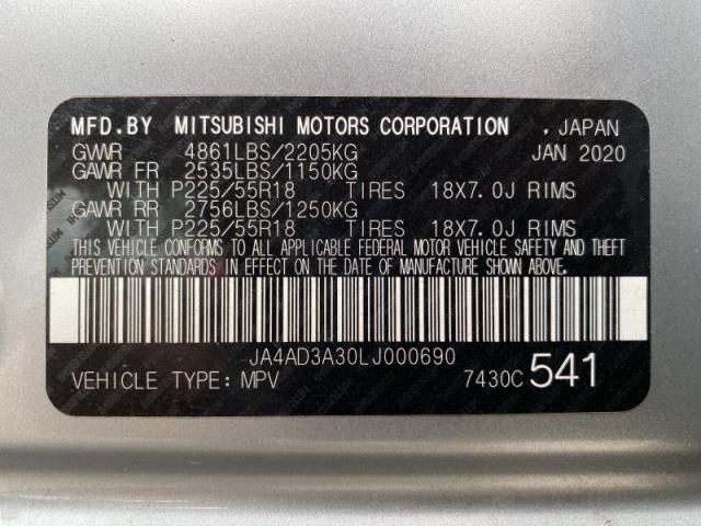 2020 MITSUBISHI OUTLANDER SE/SEL/LE/SP JA4AD3A30LJ000690